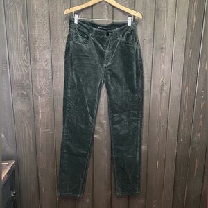 Monfrere Men's Brando Slim-Fit Stretch Velvet Jeans Malachite Green 34x32. EUC